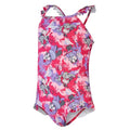 Front - Speedo Baby Girls Learn To Swim Printed Thin Strap Frill One Piece Swimsuit