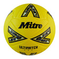 Yellow-Black-Grey - Front - Mitre Ultimatch One Football