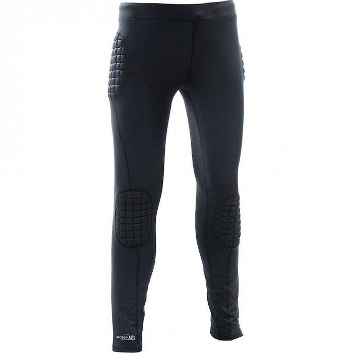 Front - Precision Childrens/Kids Padded Baselayer Goalkeeper Thermal Bottoms