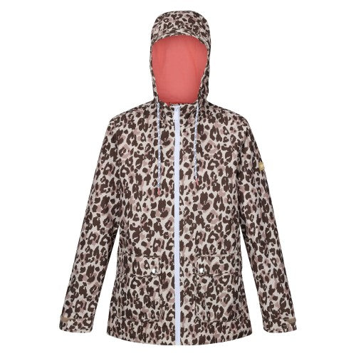 Front - Regatta Womens/Ladies Bayletta Leopard Print Waterproof Jacket