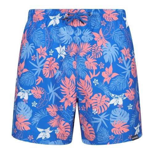 Front - Regatta Mens Loras Family Hawaiian Swim Shorts