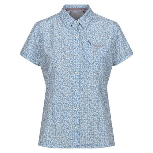 Front - Regatta Womens/Ladies Floral Packaway Short-Sleeved Travel Shirt