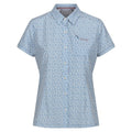 Front - Regatta Womens/Ladies Floral Packaway Short-Sleeved Travel Shirt
