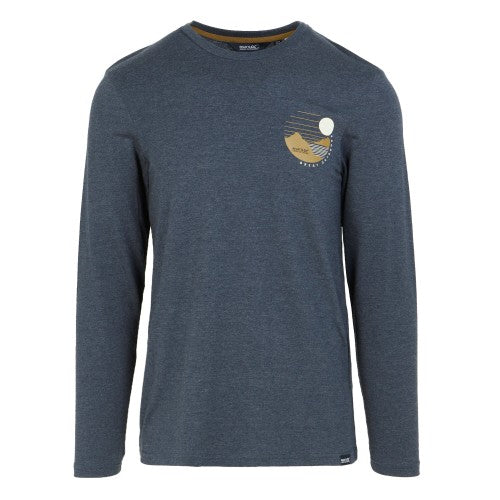 Front - Regatta Mens Maylow Scenery Marl Long-Sleeved T-Shirt