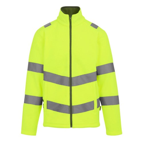 Front - Regatta Professional Mens Pro Contract Thor Hi-Vis Fleece Jacket