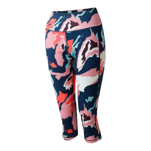 Front - Regatta Womens/Ladies Influential II Marble Swirl 3/4 Length Leggings