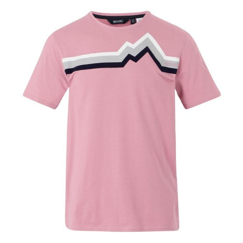 Front - Regatta Mens Linear Mountain T-Shirt