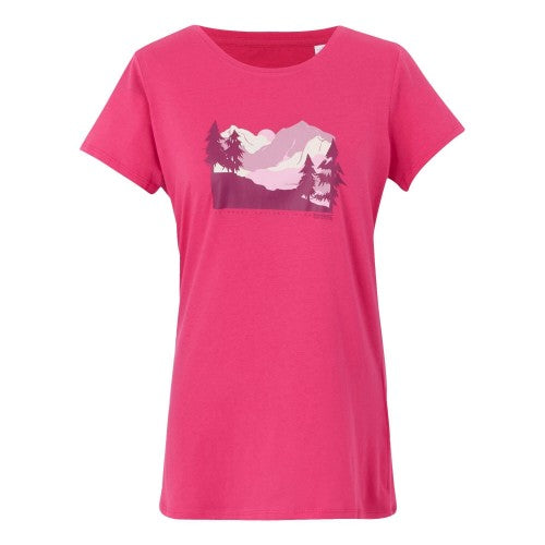 Front - Regatta Womens/Ladies Breezed V Pine Tree T-Shirt