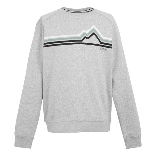 Front - Regatta Mens Nithsdale Linear Mountain Crew Neck Sweatshirt