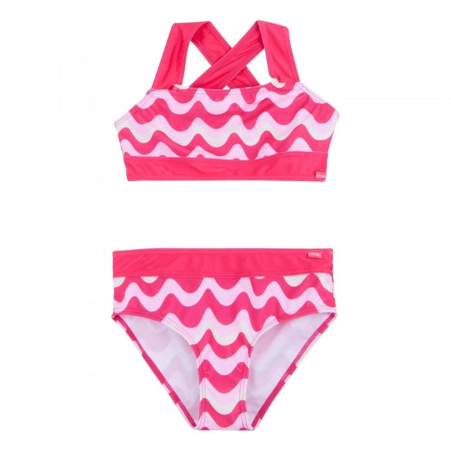 Front - Regatta Girls Dakaria III Wavy Striped Bikini Set