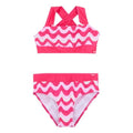 Front - Regatta Girls Dakaria III Wavy Striped Bikini Set