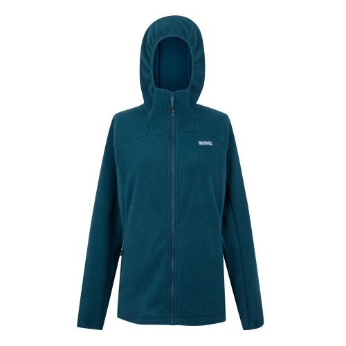 Black - Front - Regatta Womens-Ladies Elinn Hooded Fleece Jacket