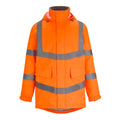 Front - Regatta Mens Pro Contract Dover Hi-Vis Parka
