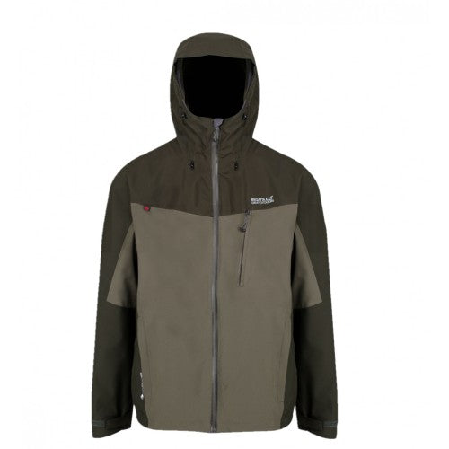 Front - Regatta Mens Birchdale Waterproof Hooded Jacket