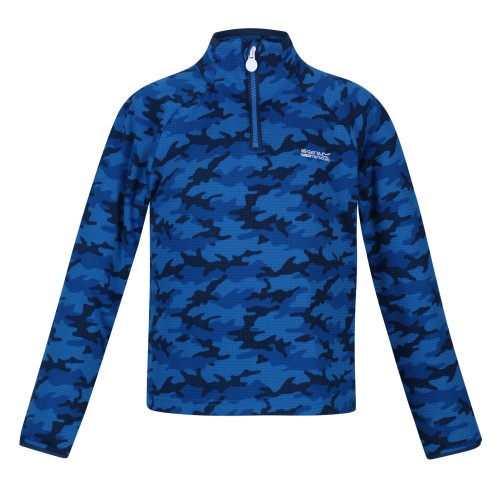 Front - Regatta Childrens/Kids Highton Camo Half Zip Fleece Top