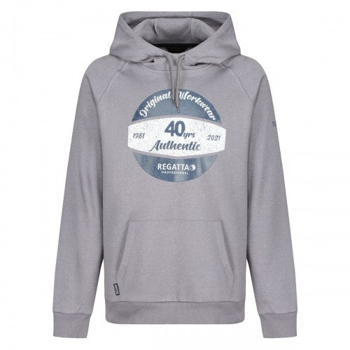 Front - Regatta Mens 40 Years Graphic Print Hoodie