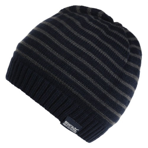 Front - Regatta Childrens/Kids Tarley Fleece Lined Stripe Beanie