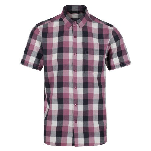 Front - Regatta Mens Ryker Checked Short-Sleeved Shirt