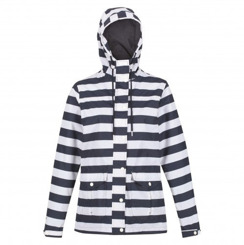 Front - Regatta Womens/Ladies Bayarma Striped Lightweight Waterproof Jacket
