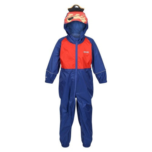 Front - Regatta Childrens/Kids Charco Pirate Waterproof Puddle Suit