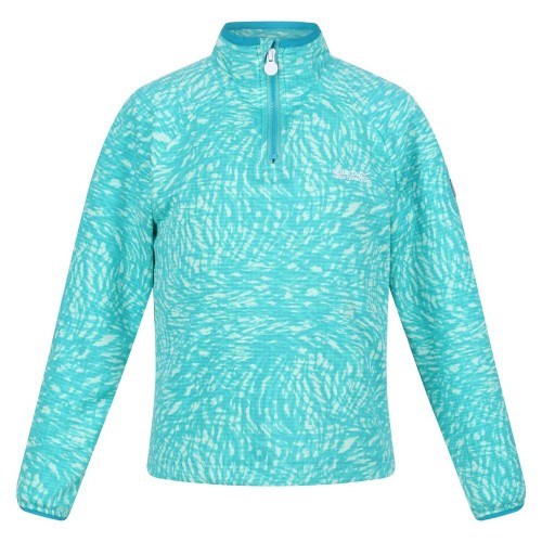 Front - Regatta Childrens/Kids Highton Animal Print Half Zip Fleece Top