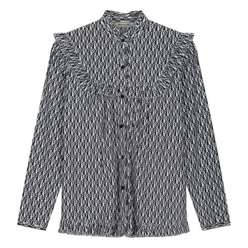 Front - Regatta Womens/Ladies Orla Kiely Stem Print Ruffles Blouse