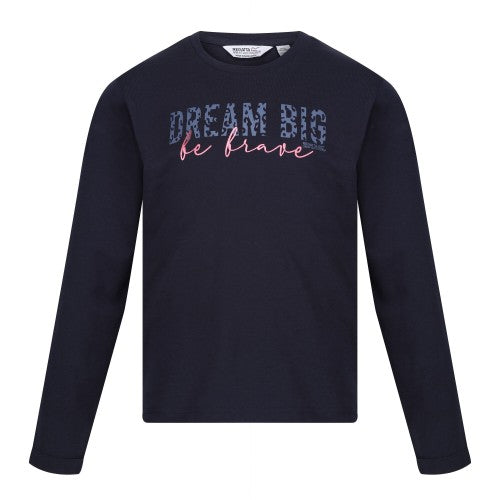 Front - Regatta Childrens/Kids Wenbie III Slogan Long-Sleeved T-Shirt