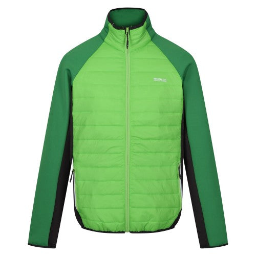 Grenoble Green-Neptune Green - Front - Regatta Mens Clumber IV Full Zip Hybrid Jacket