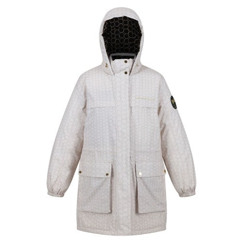 Front - Regatta Womens/Ladies Christian Lacroix Cailar Pearl Longline Waterproof Jacket