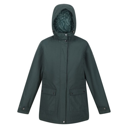 Front - Regatta Womens/Ladies Brenlyn Zebra Print Waterproof Jacket