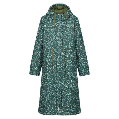Front - Regatta Womens/Ladies Orla Berry Bubble Hooded Longline Padded Jacket