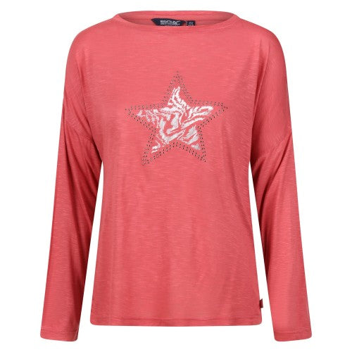 Front - Regatta Womens/Ladies Carlene Long-Sleeved T-Shirt