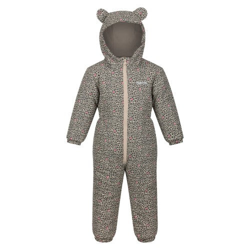 Front - Regatta Childrens/Kids Penrose Animal Ditsy Print Puddle Suit