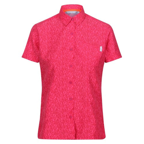Front - Regatta Womens/Ladies Mindano VIII Ditsy Print Short-Sleeved Shirt