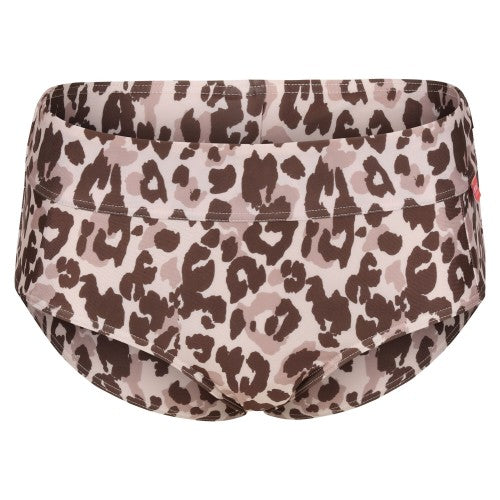 Front - Regatta Womens/Ladies Paloma Leopard Print Swim Briefs