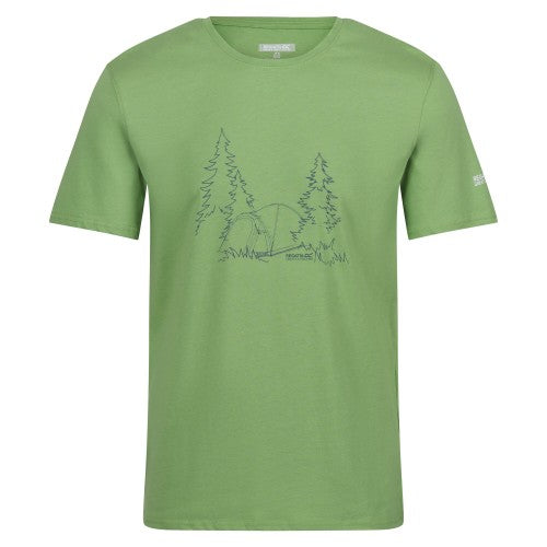 Front - Regatta Mens Breezed IV Tree T-Shirt