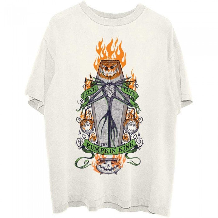 Front - Nightmare Before Christmas Unisex Adult Long Live The Pumpkin King Cotton T-Shirt