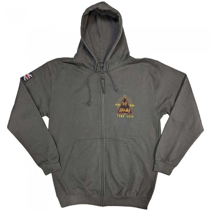 Front - Def Leppard Unisex Adult Tour 2019 Logo Full Zip Hoodie