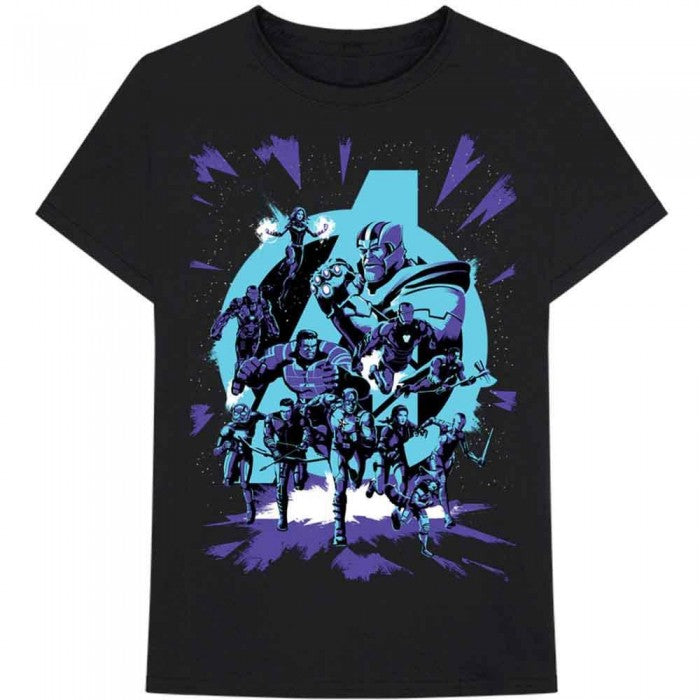 Front - Avengers Unisex Adult Group Shot T-Shirt
