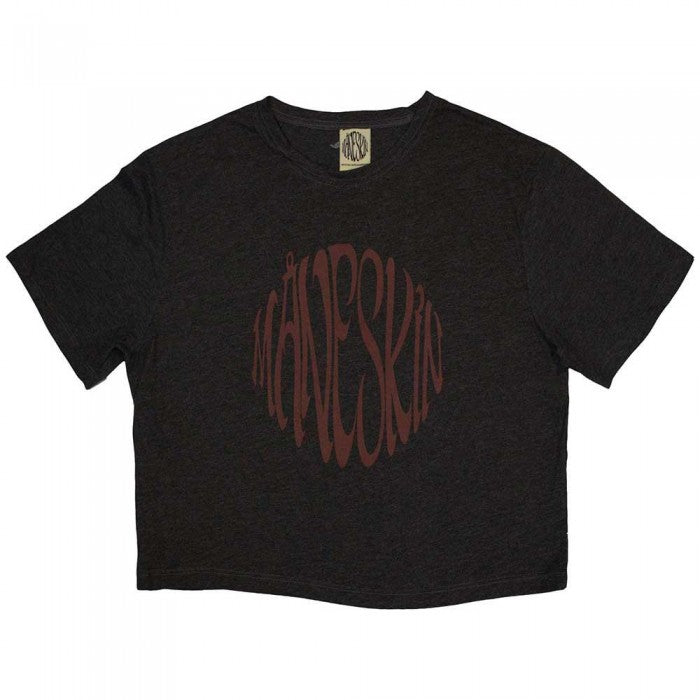 Front - Maneskin Womens/Ladies Ex-Tour Warped Logo Crop Top