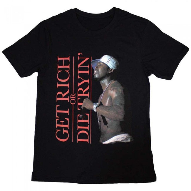 Front - 50 Cent Unisex Adult Get Rich T-Shirt