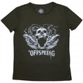 Front - The Offspring Womens/Ladies Feathered Winged Skull T-Shirt