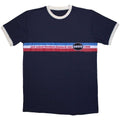 Front - Oasis Unisex Adult 1996 Tour Horizontal Stripe Ringer T-Shirt