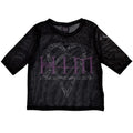 Front - Him Womens/Ladies Heartagram & Logo Mesh Crop Top