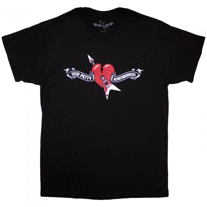 Front - Tom Petty & The Heartbreakers Unisex Adult Heart Logo T-Shirt