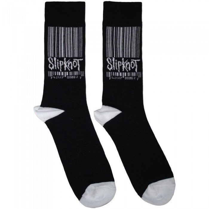 Front - Slipknot Unisex Adult Stretched Barcode Logo Socks
