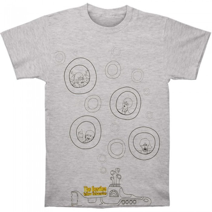 Front - The Beatles Unisex Adult Bubble T-Shirt
