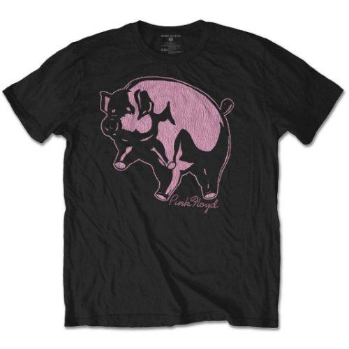 Black - Front - Pink Floyd Unisex Adult Pig T-Shirt