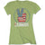 Front - John Lennon Womens/Ladies Peace Symbol T-Shirt