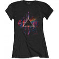Front - Pink Floyd Womens/Ladies Dark Side Of The Moon Paint Splatter T-Shirt